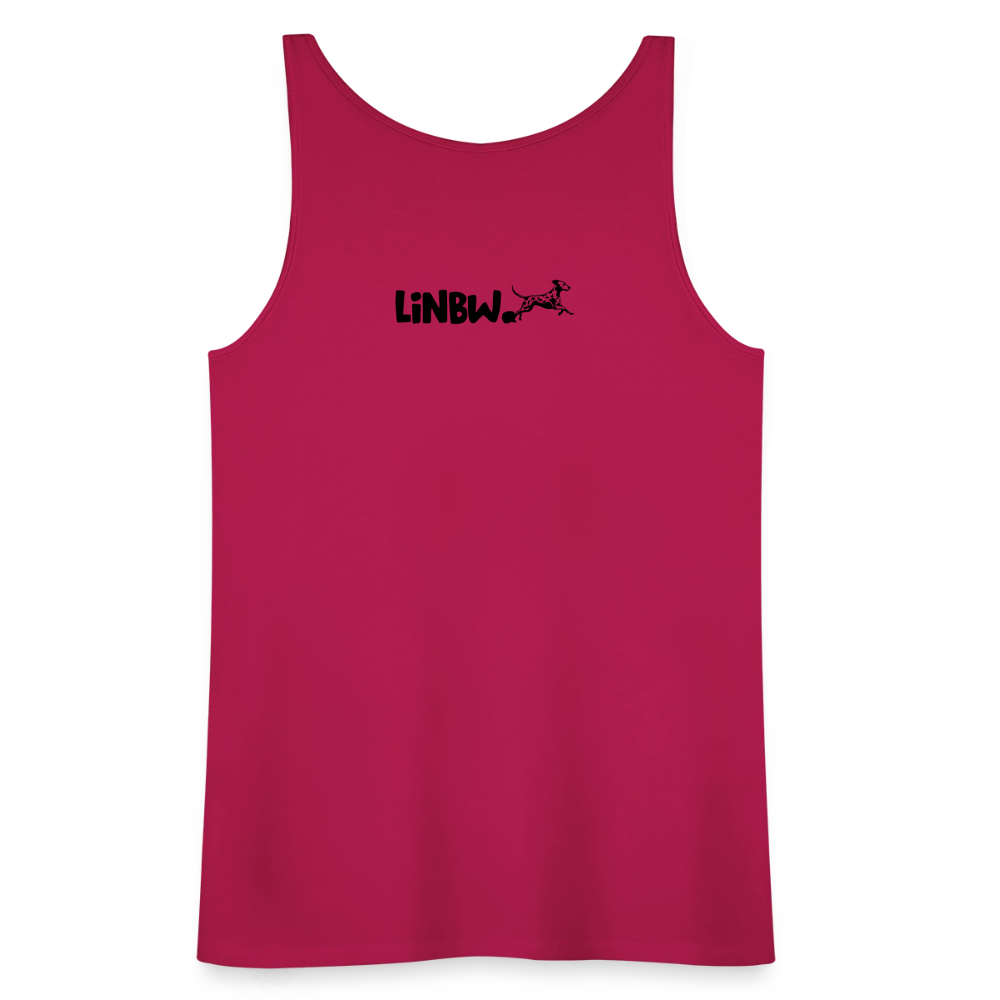 LiNBW. Frauen Tank-Top Dalmatiner Life is not just black and white - dunkles Pink
