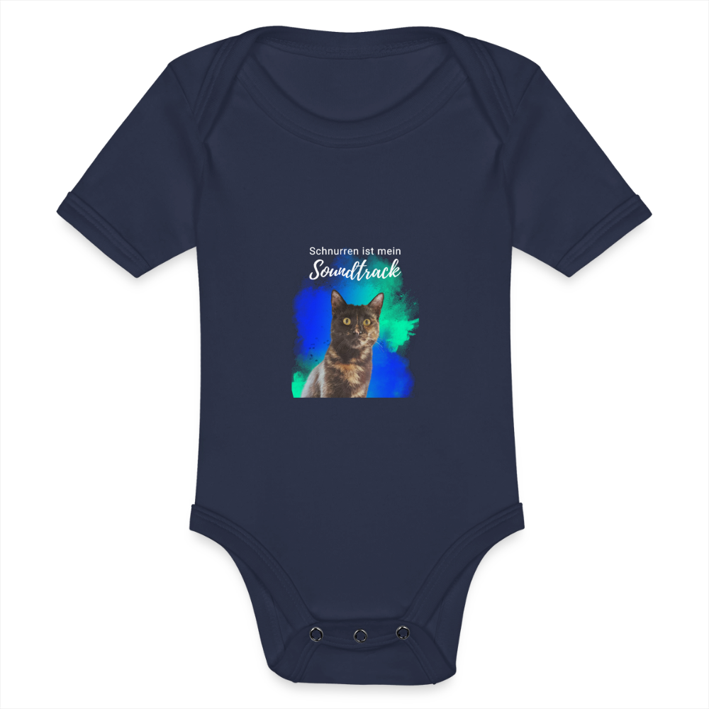 LiNBW. Body Kurzarm Schnurren ist mein Soundtrack - Dunkelnavy