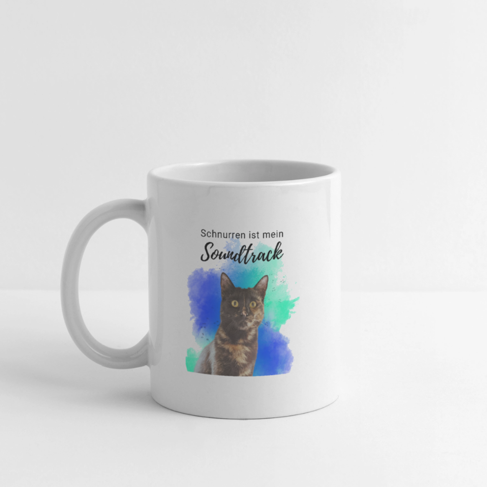 LiNBW. Keramiktasse Schnurren ist mein Soundtrack - Weiß