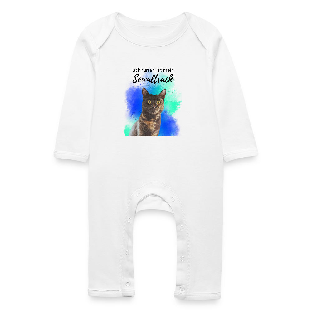 LiNBW. Baby Strampler Schnurren ist mein Soundtrack - Weiß