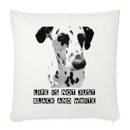 Dalmatiner Sofakissen 45x45 cm mit Füllung – Griffiger Twillstoff-Bezug mit Polyesterfüllung (White) - LiNBW. - LIFE IS NOT JUST BLACK AND WHITE