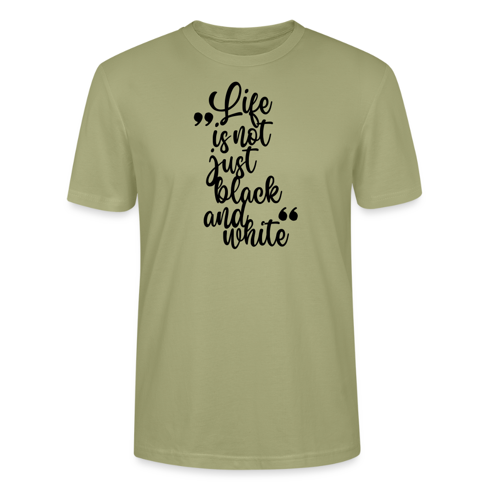LiNBW. Männer T-Shirt Life is not just black and white - Nebelgrün