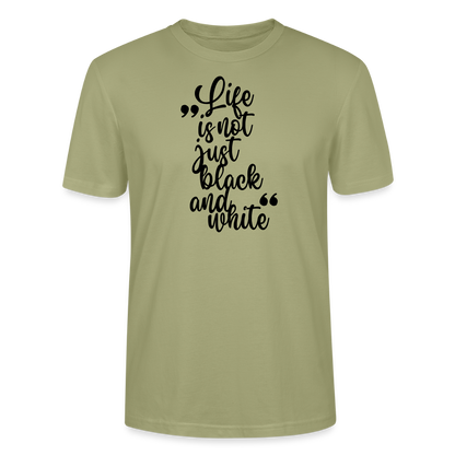 LiNBW. Männer T-Shirt Life is not just black and white - Nebelgrün