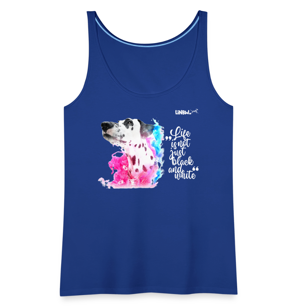 LiNBW. Frauen Tank-Top Dalmatiner Life is not just black and white - Königsblau