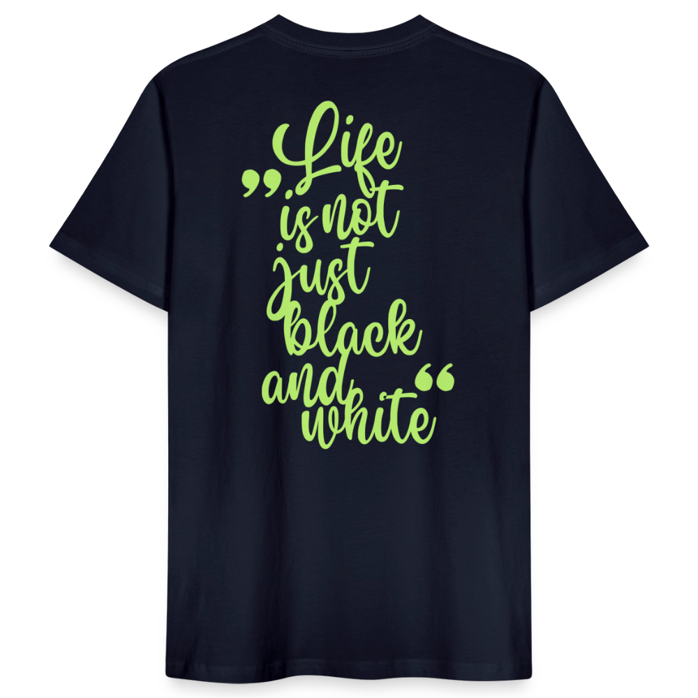 LiNBW. Männer T-Shirt Life is not just black and white - Navy