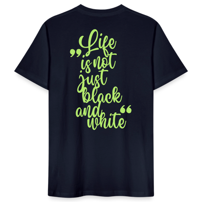 LiNBW. Männer T-Shirt Life is not just black and white - Navy
