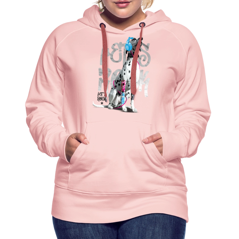 LiNBW. Frauen Hoodie Dalmatiner Let's Rock - Kristallrosa
