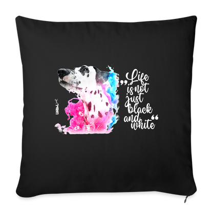 LiNBW. Kissen mit Füllung 45 x 45 cm Dalmatiner Life is not just black and white - Schwarz