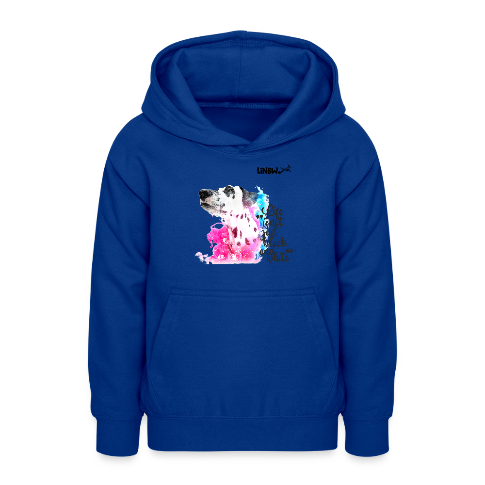 LiNBW. Teenager Hoodie Dalmatiner Life is not just black and white - Royalblau