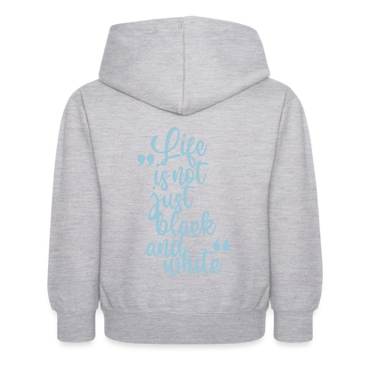 LiNBW. Kinder Hoodie Life is not just black and white - Hellgrau meliert