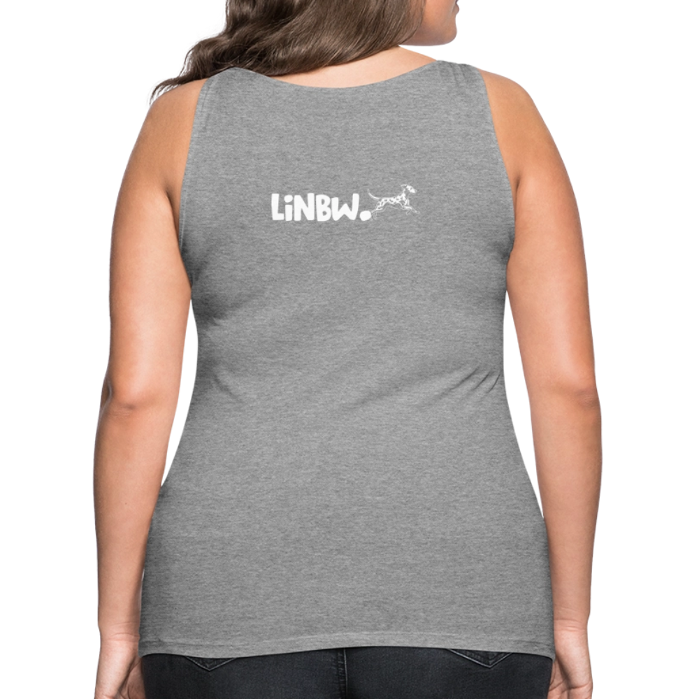 LiNBW. Frauen Tank-Top Life is not just black and white - Grau meliert