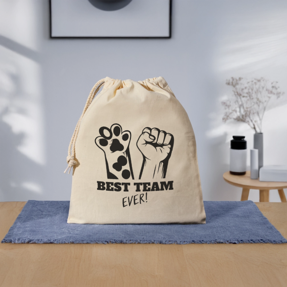 LiNBW. Baumwollbeutel Best Team Ever - Natur