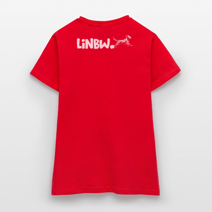 LiNBW. Frauen T-Shirt Life is not just black and white - Rot