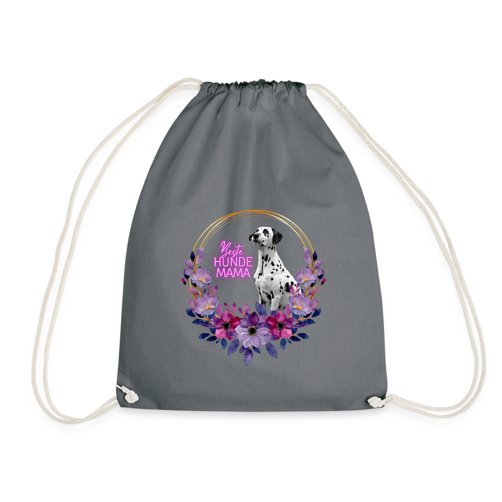 LiNBW. Turnbeutel Dalmatiner Beste Hundemama - Grau