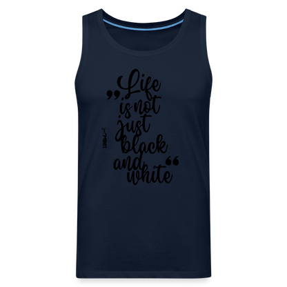 LiNBW. Männer Tank-Top Life is not just black and white - Navy