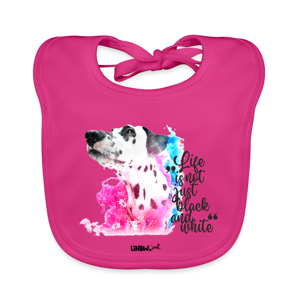 LiNBW. Lätzchen Dalmatiner Life is not just black and white - Fuchsia