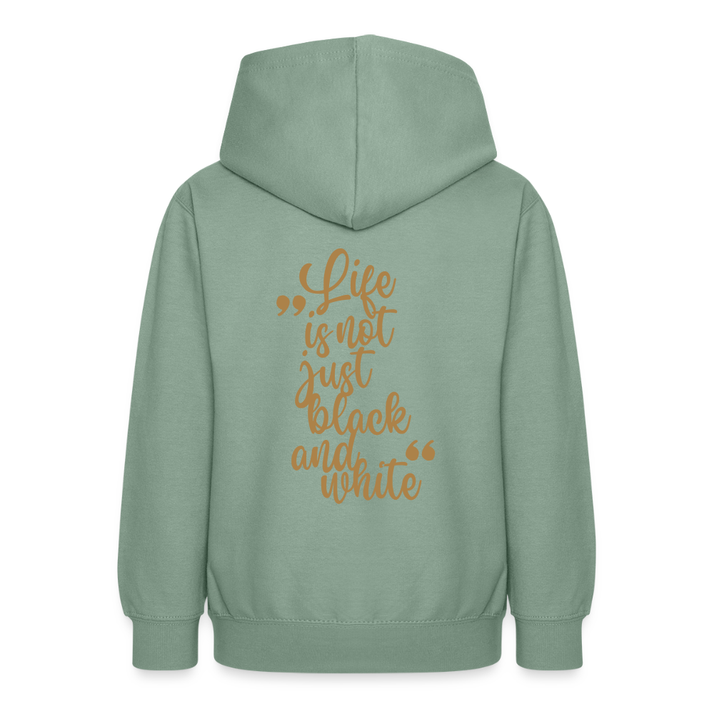 LiNBW. Teenager Hoodie Life is not just black and white - Graugrün