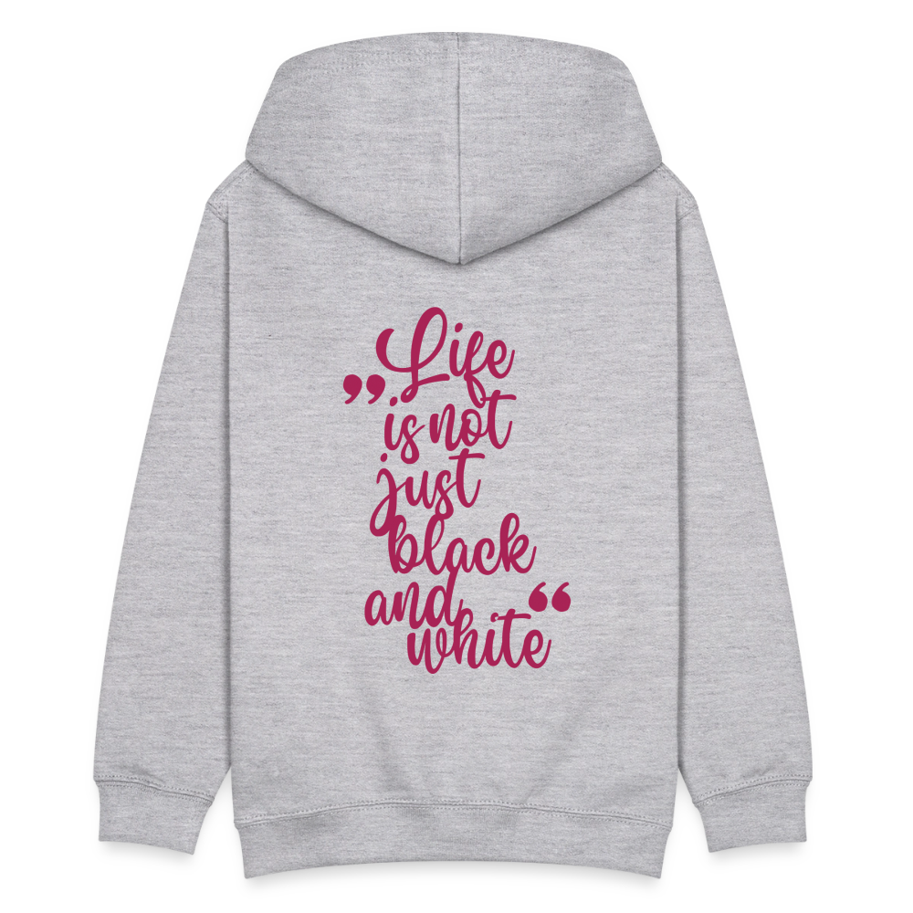 LiNBW. Teenager Hoodie Life is not just black and white - Hellgrau meliert