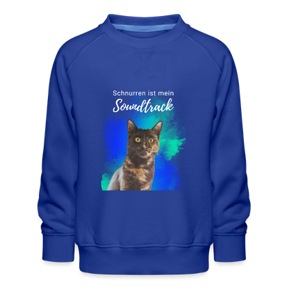 LiNBW. Kinder Pullover Schnurren ist mein Soundtrack - Royalblau
