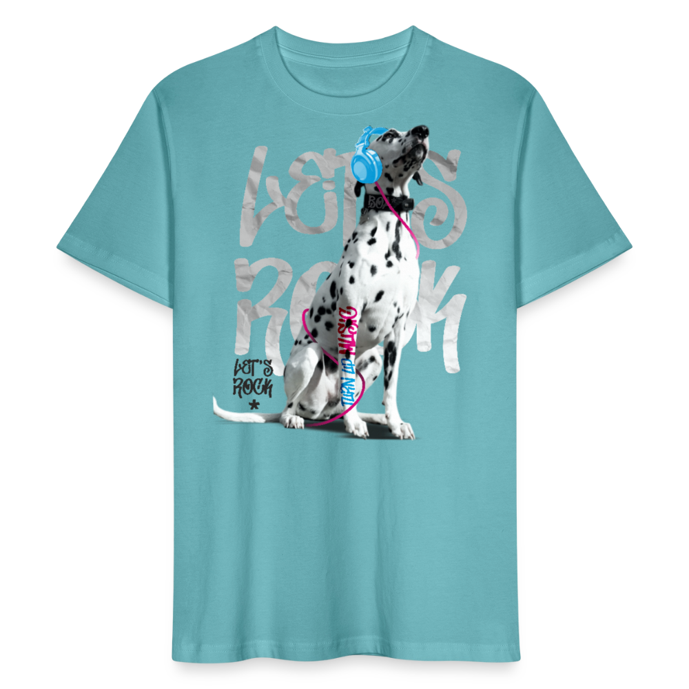 LiNBW. Männer T-Shirt Dalmatiner Let's Rock - Pastelltürkis