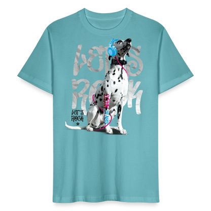 LiNBW. Männer T-Shirt Dalmatiner Let's Rock - Pastelltürkis