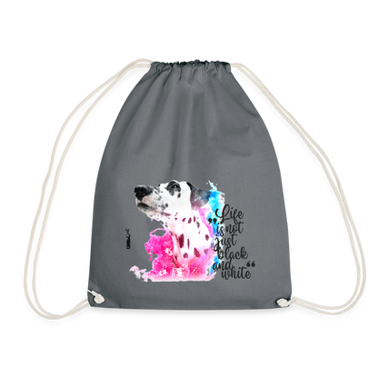 LiNBW. Turnbeutel Dalmatiner Life is not just black and white - Grau