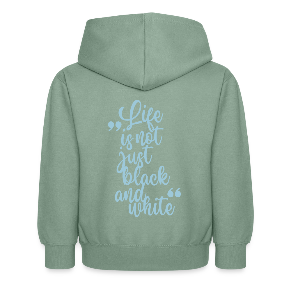 LiNBW. Kinder Hoodie Life is not just black and white - Graugrün