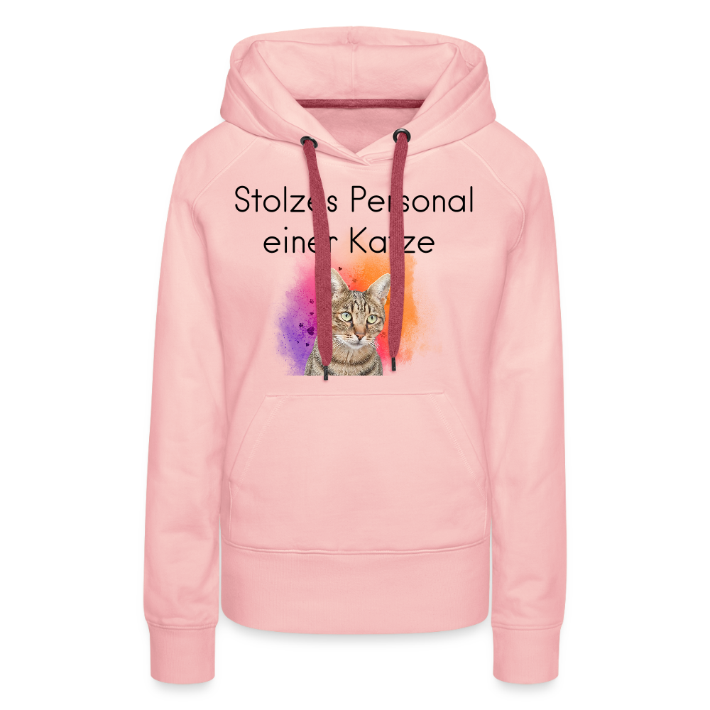 LiNBW.  Frauen Hoodie Stolzes Personal einer Katze - Kristallrosa