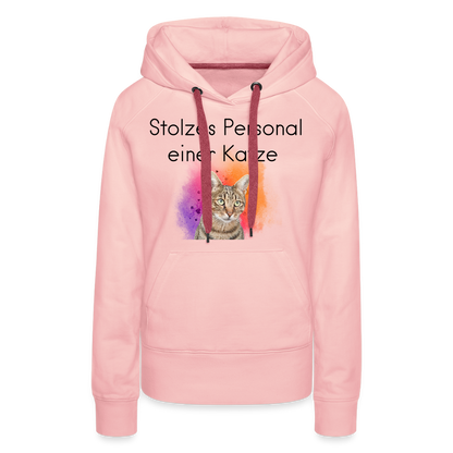 LiNBW.  Frauen Hoodie Stolzes Personal einer Katze - Kristallrosa