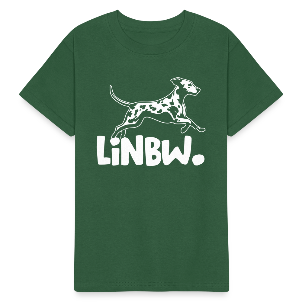 Kinder-T-Shirt – Dalmatiner-Logo „LiNBW.“ | Für kleine Fans mit Stil - Flaschengrün