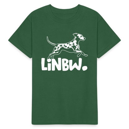 Kinder-T-Shirt – Dalmatiner-Logo „LiNBW.“ | Für kleine Fans mit Stil - Flaschengrün