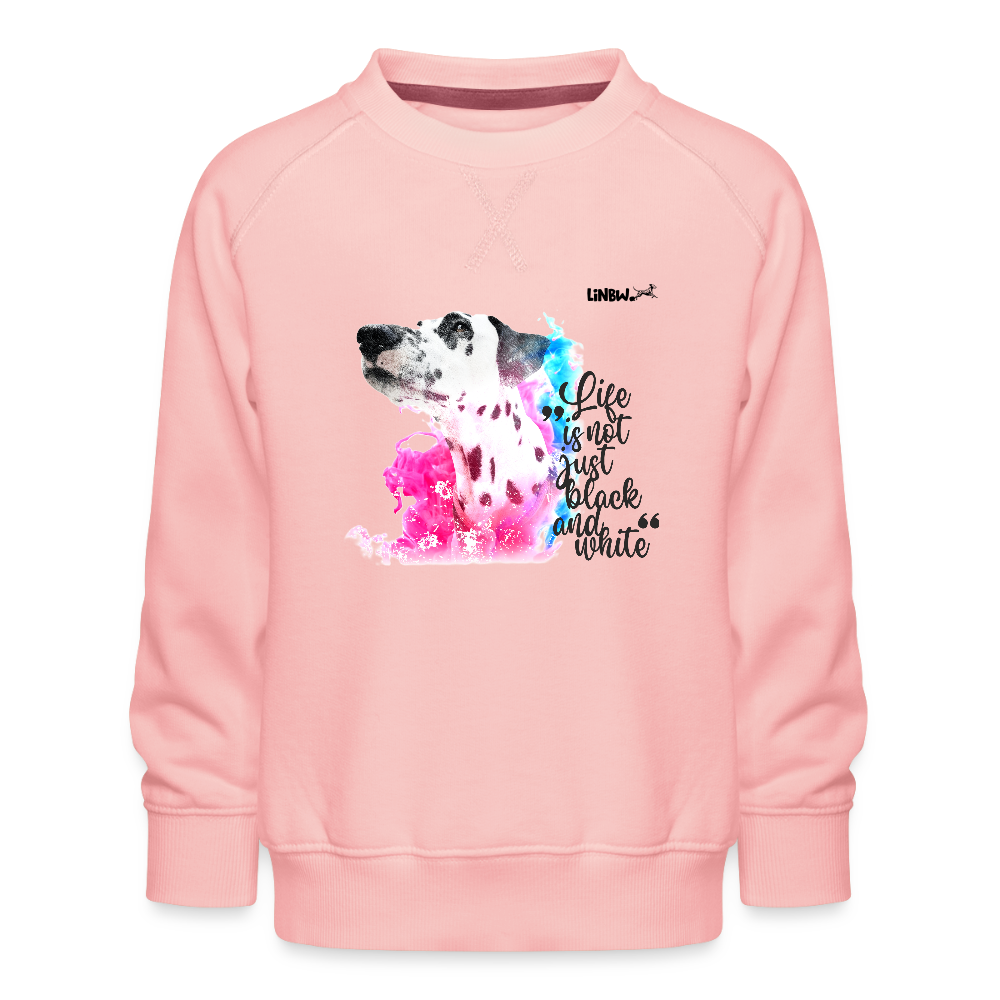 LiNBW. Kinder Pullover Dalmatiner Life is not just black and white - Kristallrosa