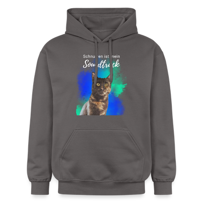 LiNBW. Männer & Frauen Hoodie Schnurren ist mein Soundtrack - Dunkelgrau