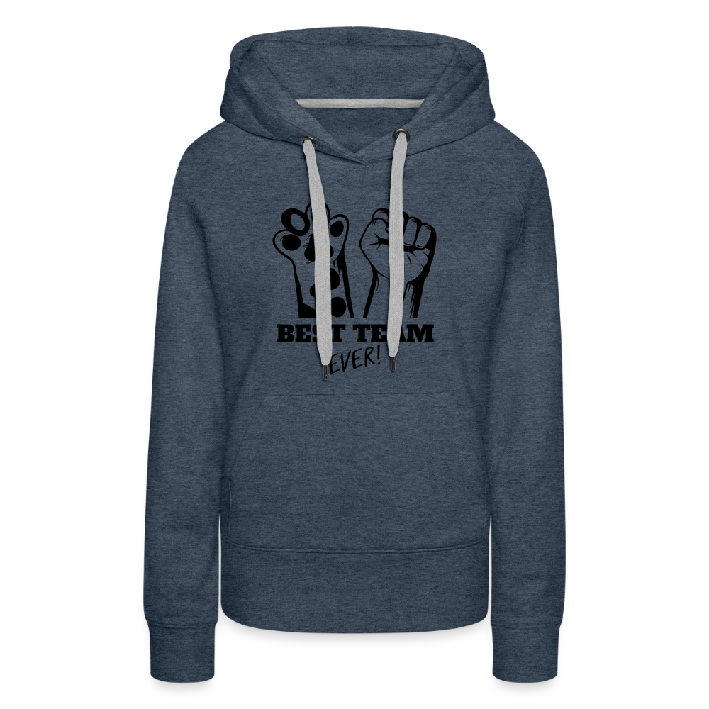 LiNBW.  Frauen Hoodie Best Team Ever - Jeansblau