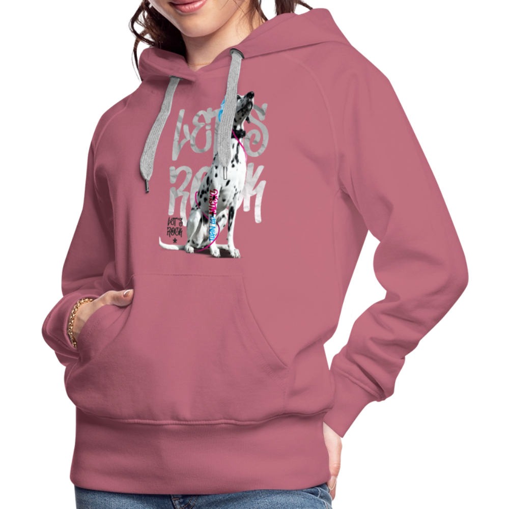 LiNBW. Frauen Hoodie Dalmatiner Let's Rock - Malve