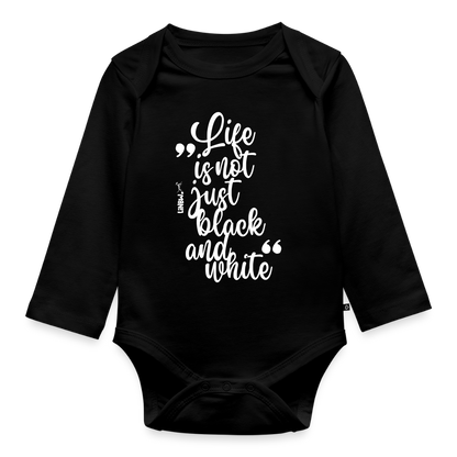 Baby-Body „Life is not just black and white“ – Statement für die Kleinsten - Schwarz