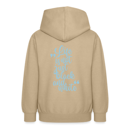 LiNBW. Teenager Hoodie Life is not just black and white - Sand