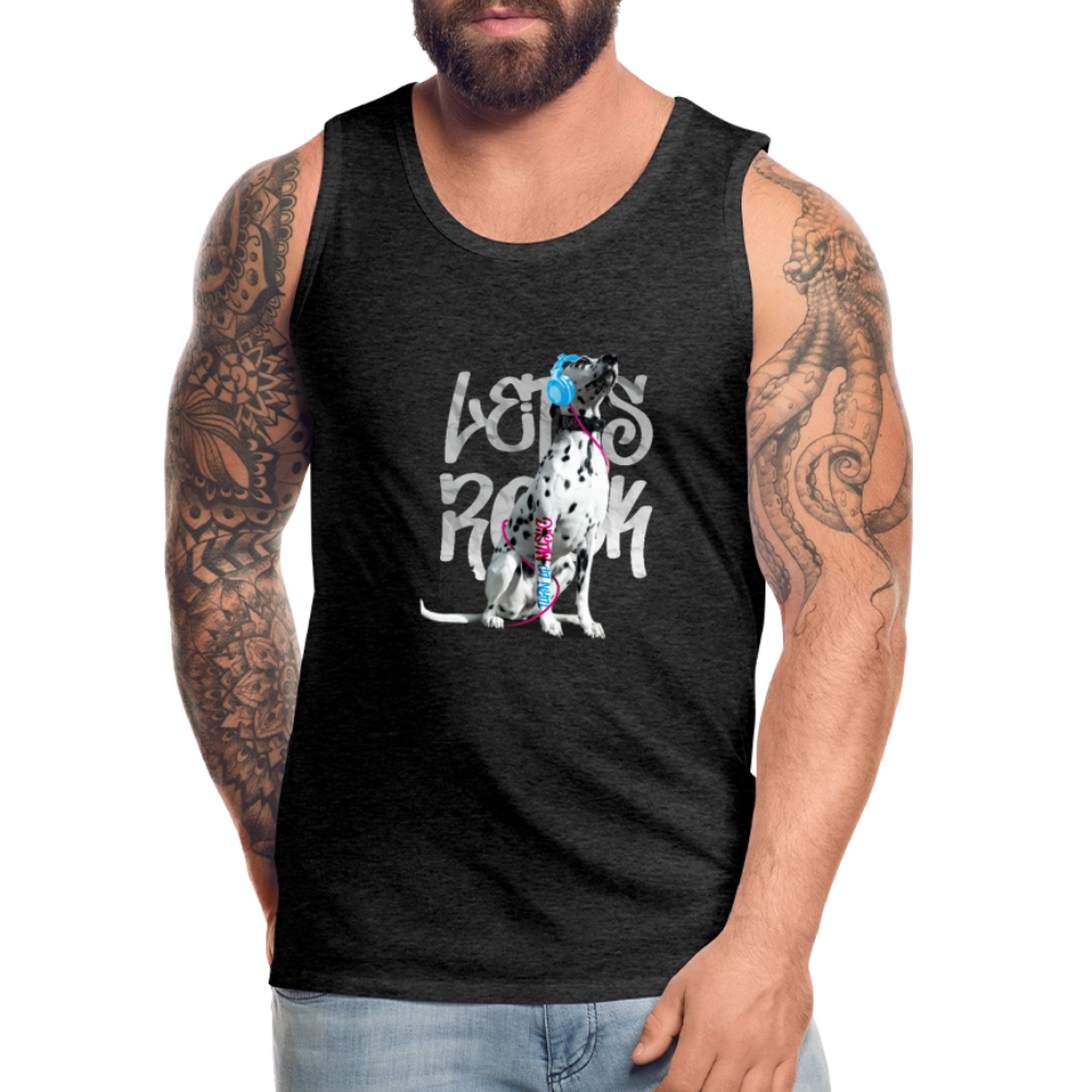 LiNBW. Männer Tank-Top Dalmatiner Let's Rock - Anthrazit