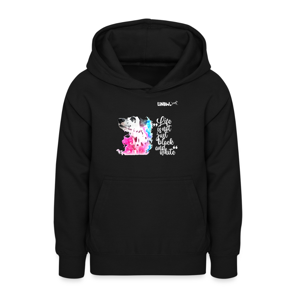 LiNBW. Teenager Hoodie Dalmatiner Life is not just black and white - Schwarz