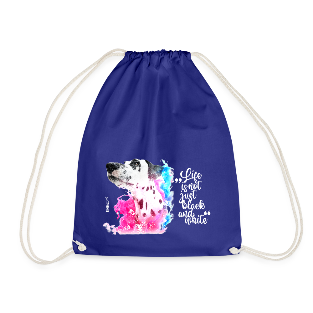 LiNBW. Turnbeutel Dalmatiner Life is not just black and white - Königsblau