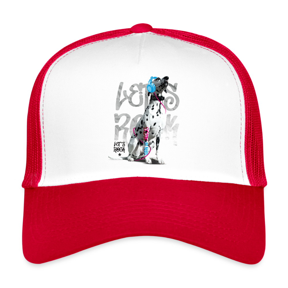 LiNBW. Cap Dalmatiner Let's Rock - Weiß/Rot