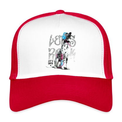 LiNBW. Cap Dalmatiner Let's Rock - Weiß/Rot