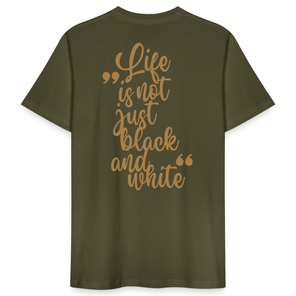 LiNBW. Männer T-Shirt Life is not just black and white - Khaki