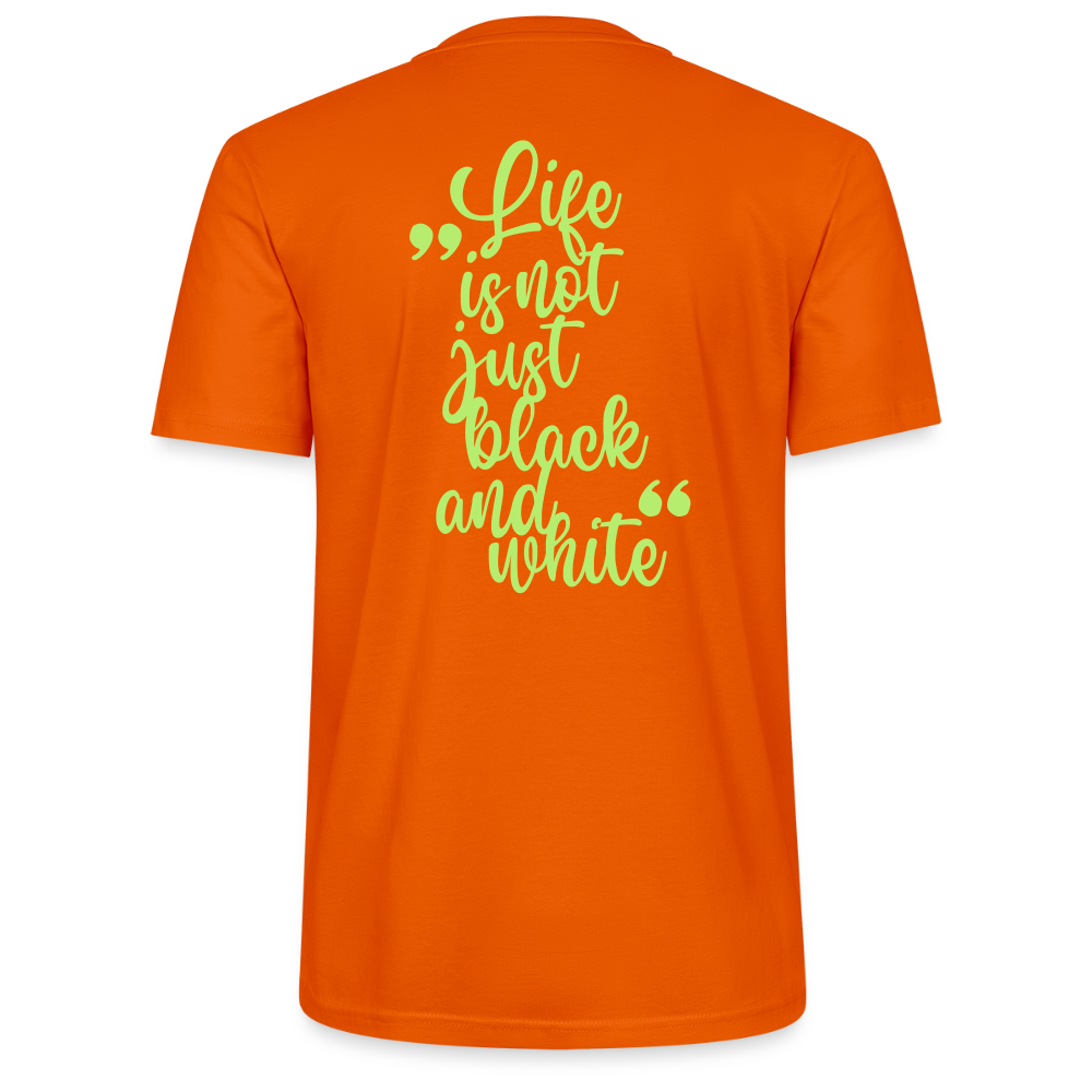 LiNBW. Männer T-Shirt Life is not just black and white - Tieforange