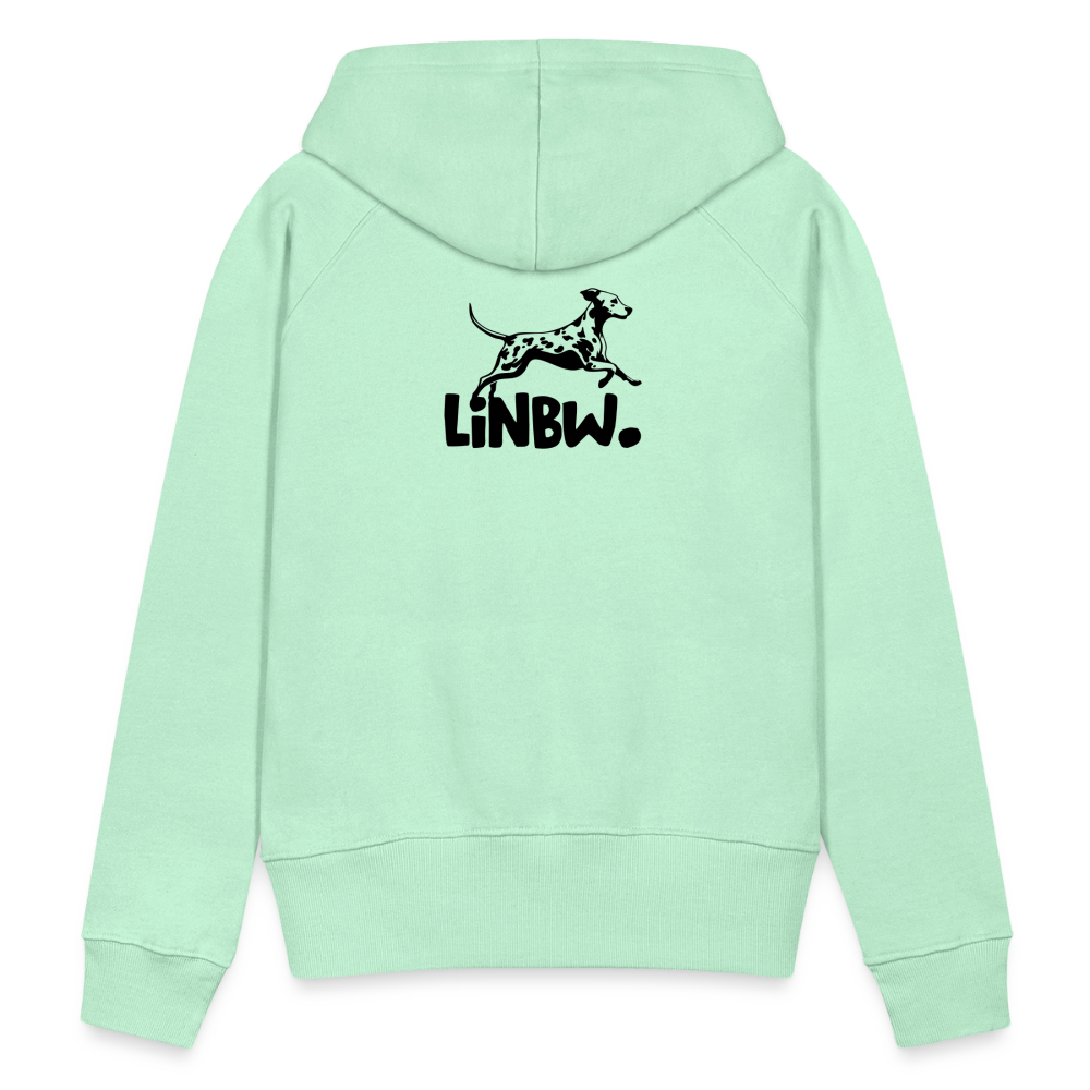 LiNBW. Frauen Hoodie Dalmatiner Life is not just black and white - helles Mintgrün