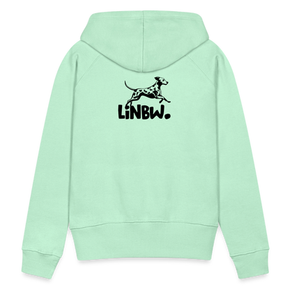 LiNBW. Frauen Hoodie Dalmatiner Life is not just black and white - helles Mintgrün