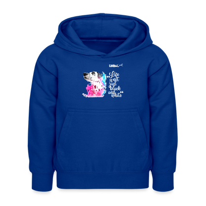 LiNBW. Kinder Hoodie Dalmatiner Life is not just black and white - Royalblau