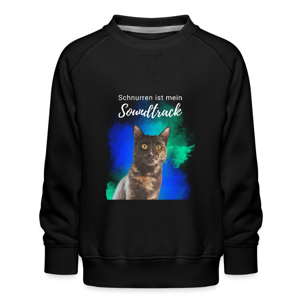 LiNBW. Kinder Pullover Schnurren ist mein Soundtrack - Schwarz