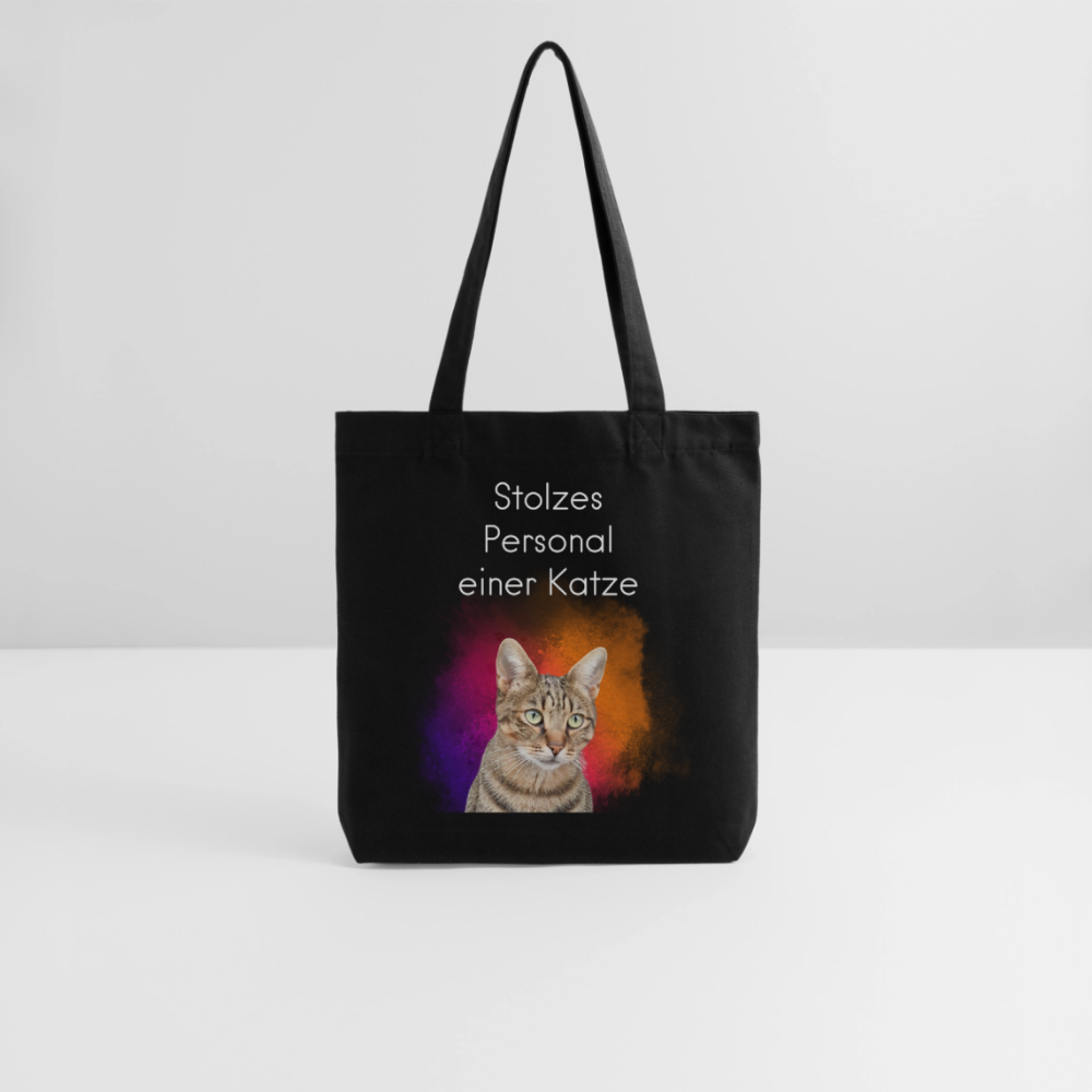 LiNBW. Stoffbeutel Stolzes Personal einer Katze - Schwarz