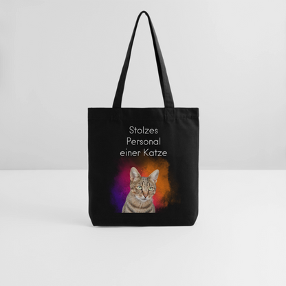 LiNBW. Stoffbeutel Stolzes Personal einer Katze - Schwarz